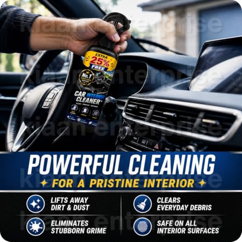 Image of Car Interior Cleaning Kit with Seat Cleaner for Leather & Fabric Upholstery, Dashboard, Door Panels & Car Seats, 1