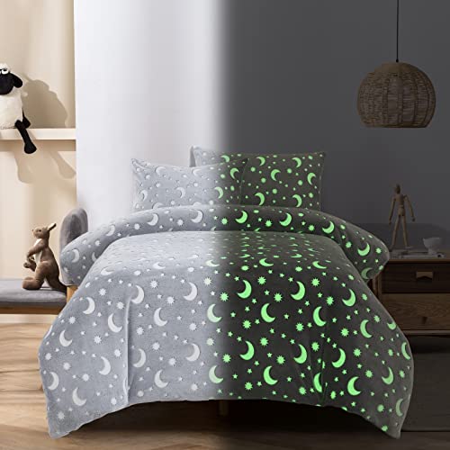 Hombys Glow In The Dark Duvet Cover Set For Kids Full/Queen Size cover