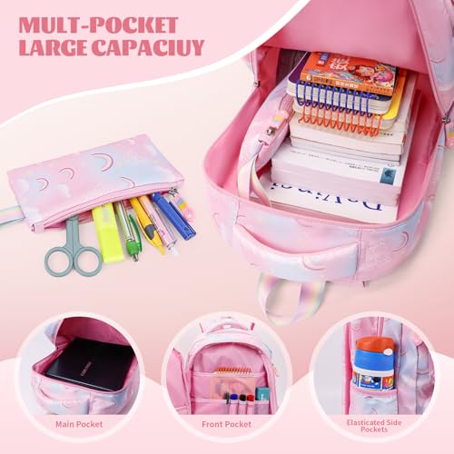 Kawaii Backpack Starry Rainbow Bookbag For Boy Girl4