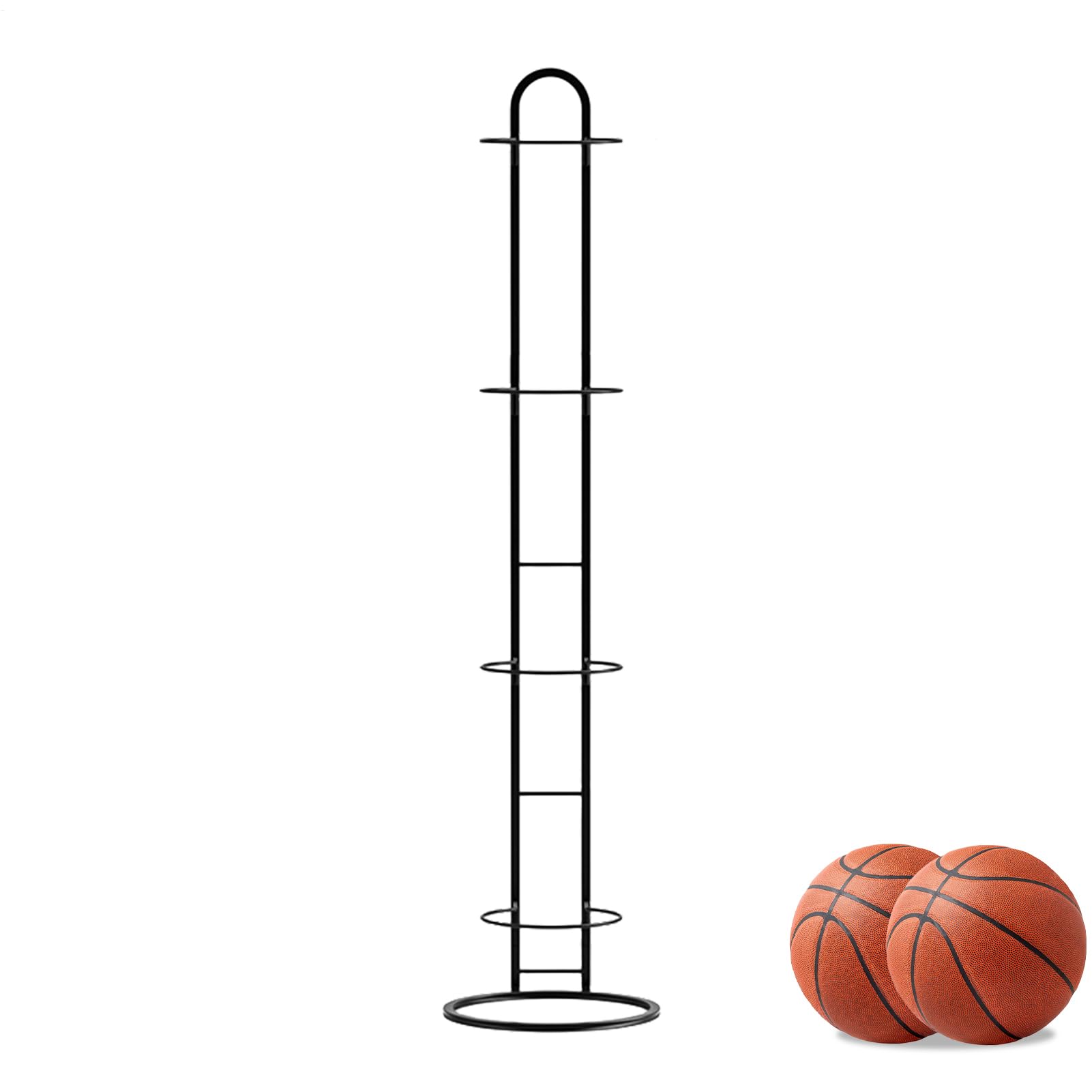 Estantería Vertical para Almacenamiento de Pelota, Soporte para Pelotas de fútbol, Soporte de Baloncesto, Almacenamiento de Bolas, Organizador de Bolas Multicapa, Estante de Bolas de pie, Soporte de