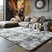 Shag Area Rugs for Bedroom Living Room,5X8 Ultra Soft Fluffy Area Rugs for Dorm, Indoor Carpet Nursery Rugs for Kids Room Home Decor,Tie-Dye Grey