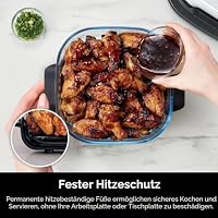 Ninja TempWare Glaswarenbehälter mit Aufbewahrungsdeckel, kompatibel mit Ninja Crispi tragbares Kochsystem, mikrowellen-, gefrier- und spülmaschinenfest, PFAS-freie Glas-Kochfläche – Ansicht 9