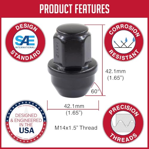 Tuercas M14x1.5 estilo OEM ACPZ-1012-B para viajar seguro en Ford Mach E 2