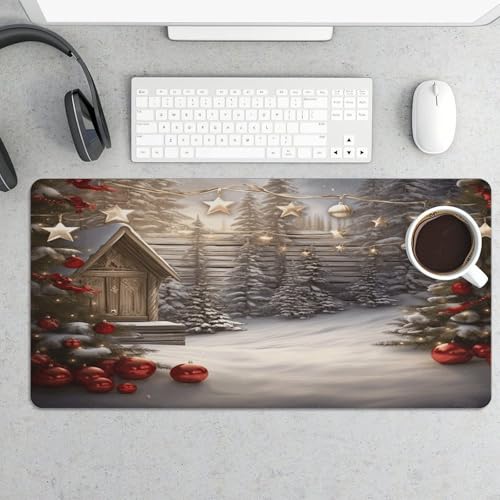 Christmas Wood Desk Pad de caucho 30x60 cm miniatura 5