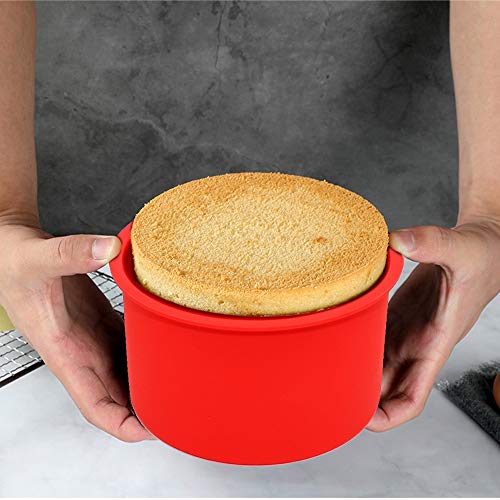Staruby SR-COOK-0146 Silicone Cake Mold Baking Pan Round 4 Inch Non-Stick Bakeware Pan Reusable Cake Pan thumb #6