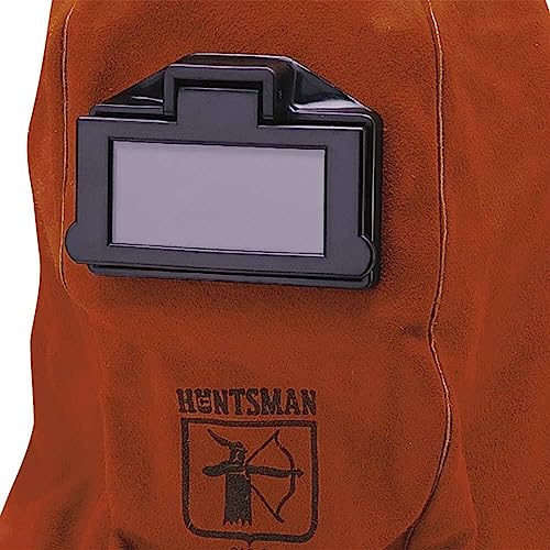 Image of Jackson Safety 860P Lightweight, Leather Welding Helmet, 2 inch x 4.25 inch Lift Front, Red-Brown, Universal Size (Pack of 4), 14531