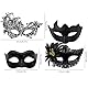 RoadLoo Venezianische Maskerade Maske, 4 Stück für Damen und Herren - Party, Karneval, Halloween, Weihnachten Kostüm - Spitze Masken Set
