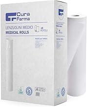 Cura Farma Pack of Paper Rolls for Massage Table, Doctor or Beautician. Pack of 6 Rolls of EcoLabel Medical Sheets. Dimensions