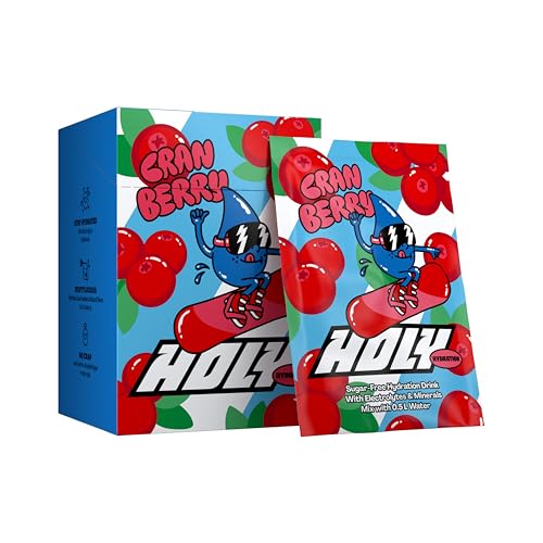 HOLY Hydration 10er Probier-Box \'Cranberry\' mit Preiselbeer-Geschmacks Pulver | 10 Portionen mit wertvollen Elektrolyten & Mineralstoffen | Hydration Drink | Vegan mit 100{cfb134fcd6575d96e9bbae08ee9557c88842d8241cfa2803292e69d7514e2650} natürlichen Fruchtaromen HOLY Hydration 10er Probier-Box \'Cranberry\' mit Preiselbeer-Geschmacks Pulver | 10 Portionen mit wertvollen Elektrolyten & Mineralstoffen | Hydration Drink | Vegan mit 100{cfb134fcd6575d96e9bbae08ee9557c88842d8241cfa2803292e69d7514e2650} natürlichen Fruchtaromen