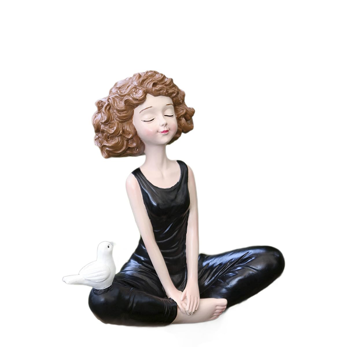 Msioytog Yogas Pose Statues Girls Figurines Sculptures Meditations Decors Ornament for Bookself Home Decors Collectibles Gift Pose Statue Sculputures