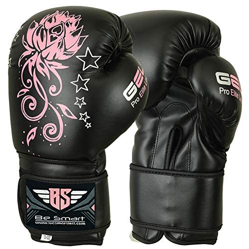 Besmart Kids Boxing Gloves Junior Mitts 4Oz, 6Oz Punch Bag Children Mma Youth P (Black, 4 Oz) #TOP6