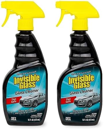 Invisible Glass 92163 Premium Glass and Window Cleaner for Auto and Home Cleans Glass, Windows, Windshields, Navigation Screens, and More, Streak-Free, Ammonia-Free, Tint-Safe, 16 Fl Oz, Pack of 2(1 piece only)