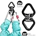 Aerial Silks Hardware Kit 30 KN Swing Swivel Aerial Yoga Hammock Rigging Aluminum Swivel Aerial Hoop Lyra Rotational Device Hanging Accessory (Black Set 1)
