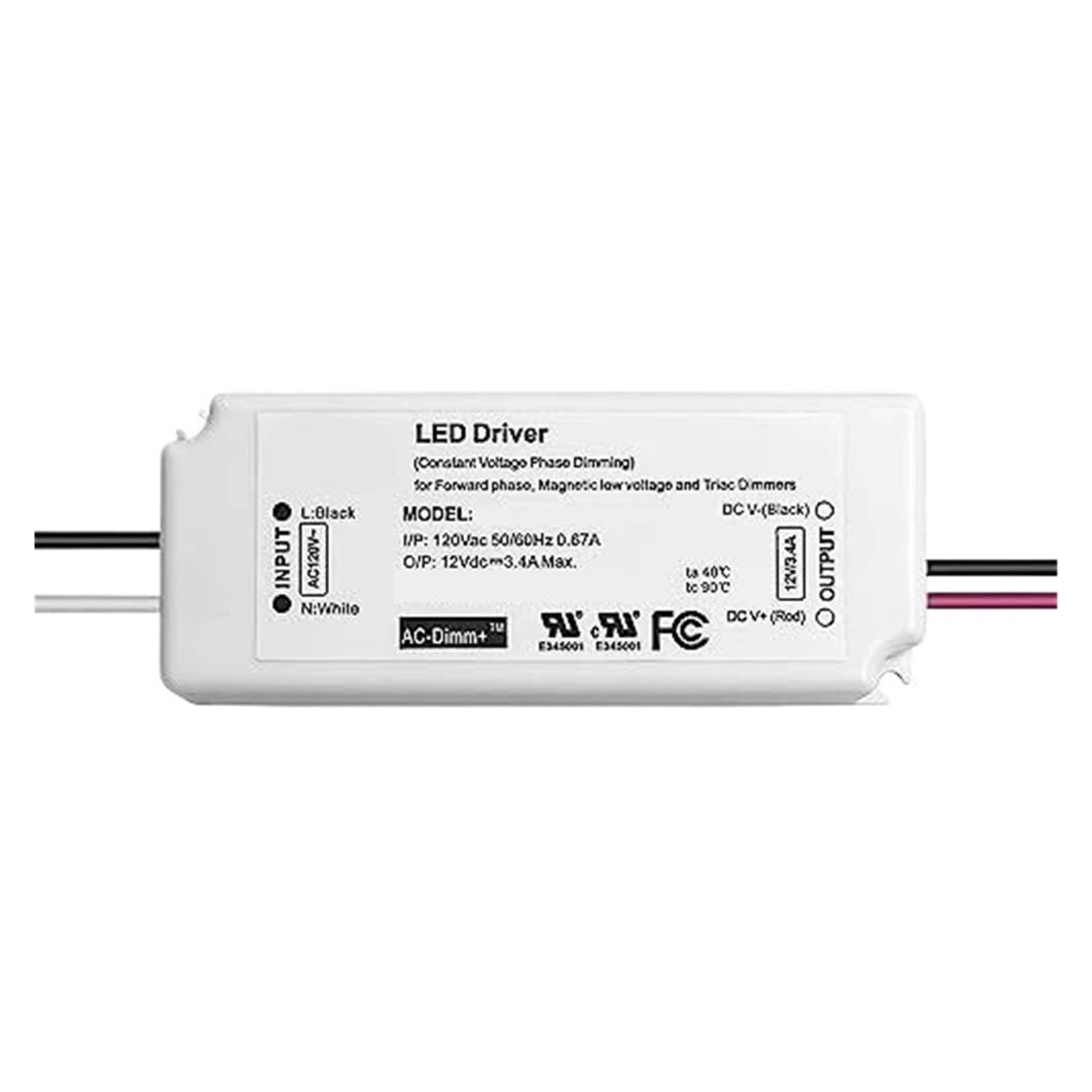 Driver LED tension constante 110-277V AC 24V DC transformateur variable 12W