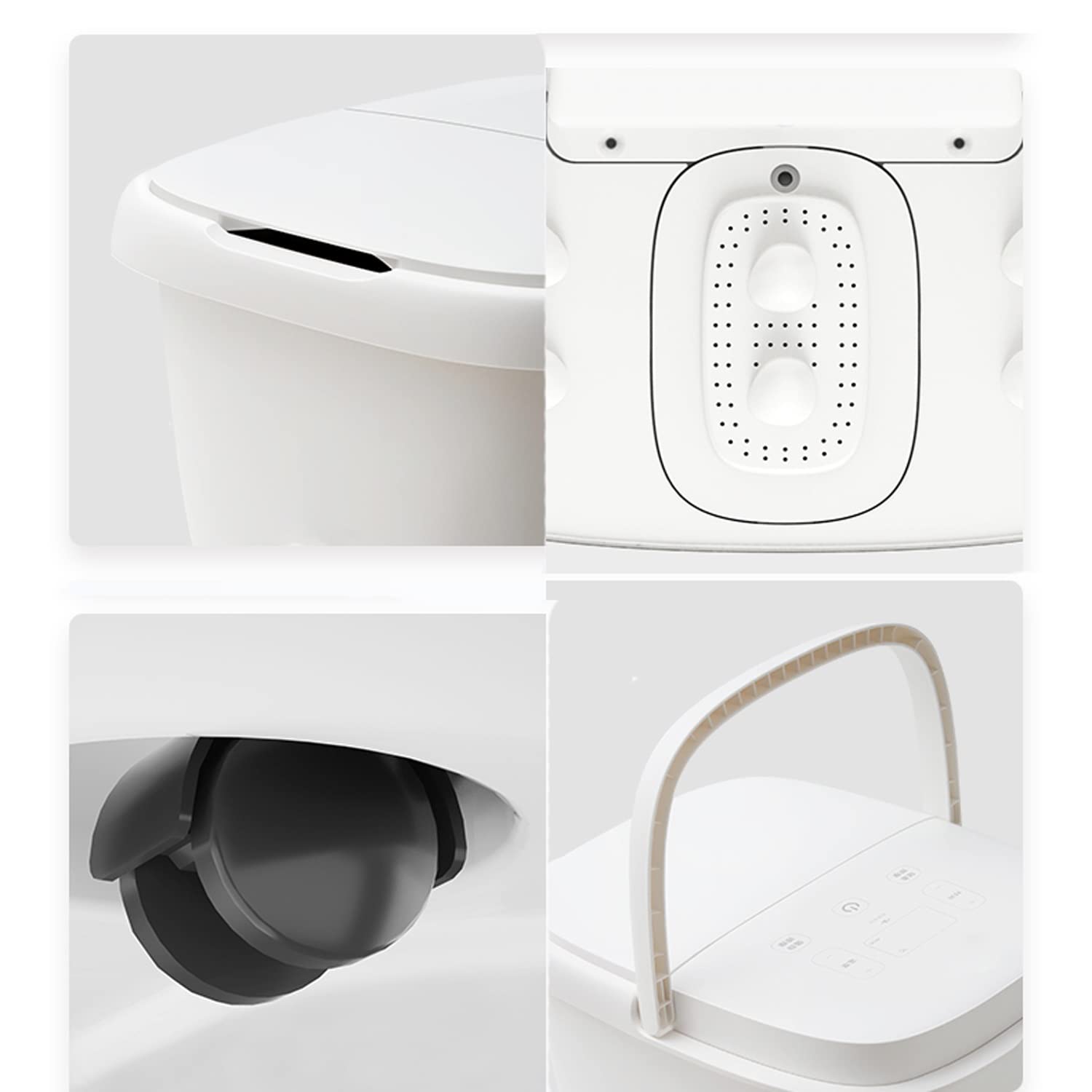 Masajeador de Baño de Spa para Pies con Calentamiento Rápido, 8 Rodillos de Masaje Motorizados para Baño de Pies con Calor, Control de Temperatura Digital Ajustable en el Tiempo, Remojo de Pies, Alivi