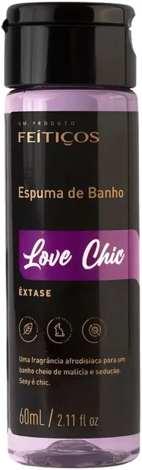 Espuma de Banho Banheira Hidromassagem Love Chic Êxtase 60ml