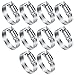10 Piezas Abrazaderas de Manguera Ajustables de 27-51mm, Abrazadera de Clips de Tracción Gusano de Acero Inoxidable 304 para Tubo, Lavadora, Piscina, Jardín, Fijación Tubería
