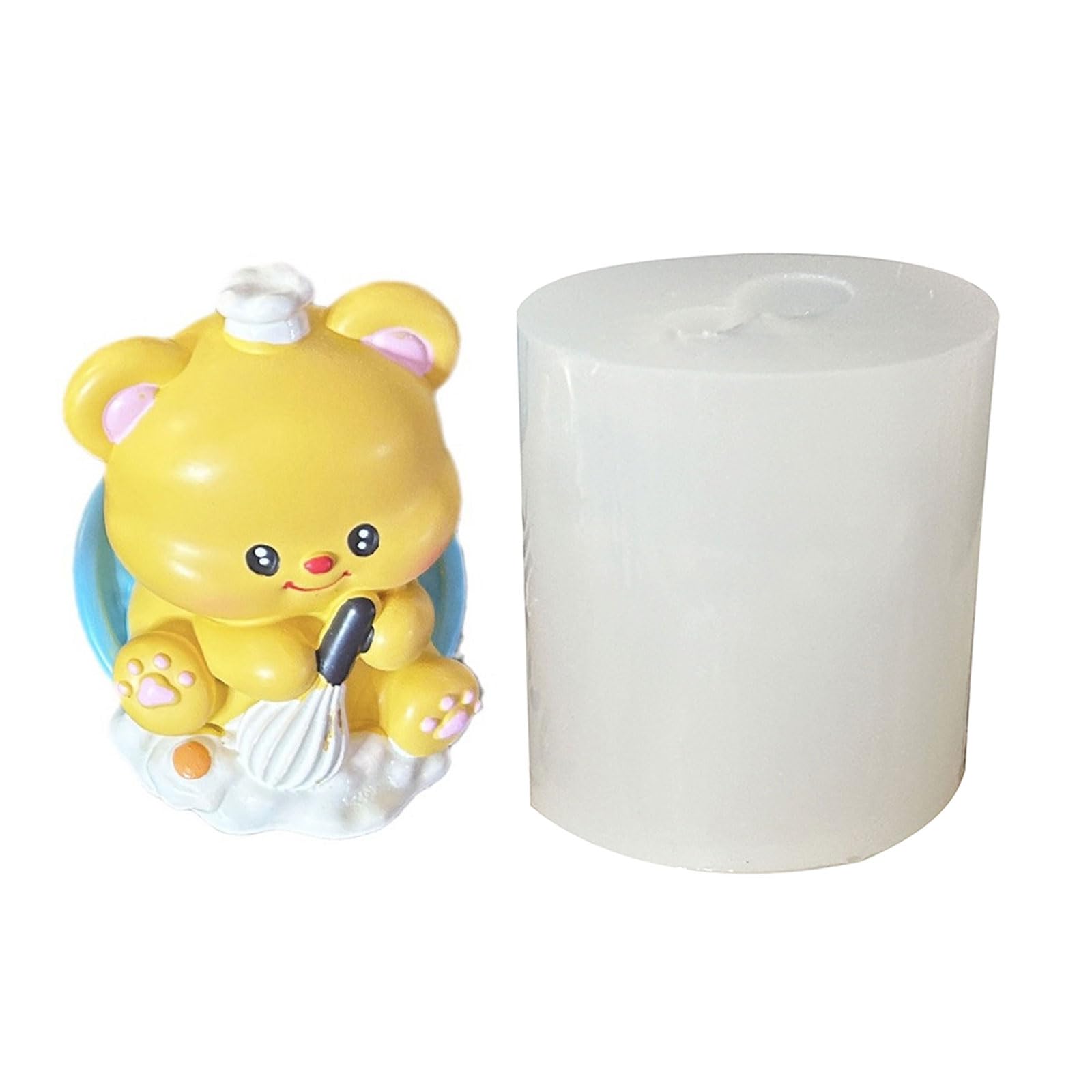 Buxuaaaa Bear Animal Statue Silicone Molds for Soap Chocolate Cake Baking Epoxy Resin Silicone Molds Chocolate Bear Mold
