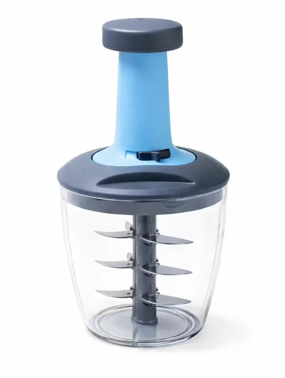 Manual Push Vegetable Chopper 1100ml with 6 Stainless Steel Blades | Non-Electric Hand Chopper, Food-Grade Plastic Body, Detachable Blade, Chops Onions & Garlic, Compact & Lightweight-image-16