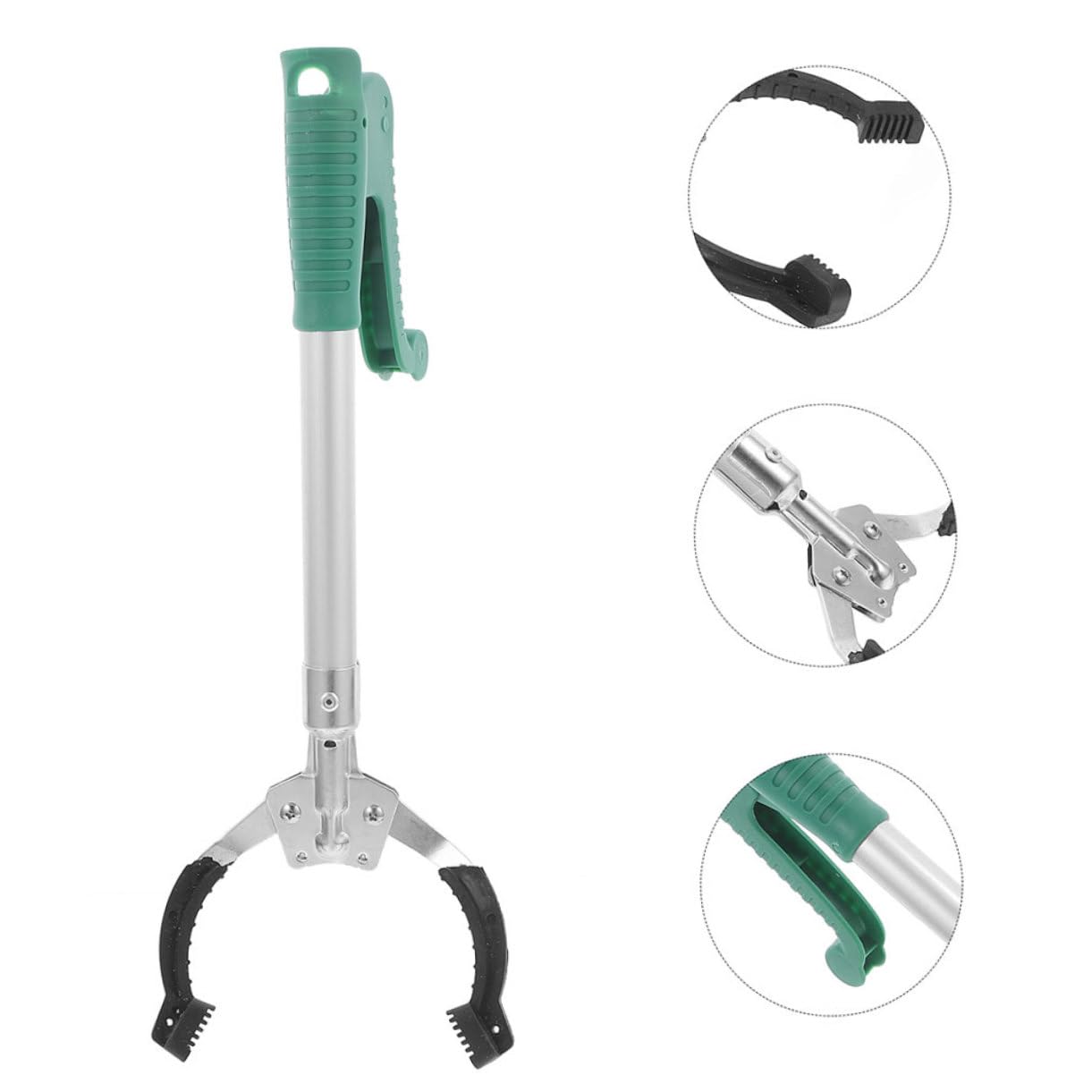 Mikinona 2 Stück Müllgreifer Greifzange 40cm Kunststoff Langarmgreifer mit Ergonomischem Griff für Senioren Müllaufnahme Haushalt Müllsammler