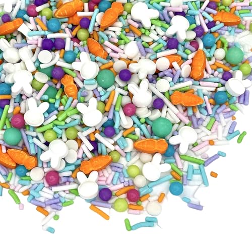 Image of Manvscakes Sprinkles- Edible Cake and Cupcake Sprinkles with Assorted Shapes and Sizes for Parties, Metallic Sprinkle Mix for Cookies, Ice Cream, Cake and Cupcake Decorating, 4 oz (Pastel Easter)