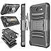 Tekcoo for Galaxy J7 Sky Pro/J7 Prime Case, for Galaxy Halo/J7 Perx/J7 V Holster Clip, [Hoplite] Shock Absorbing [Black] Locking Belt Heavy Full Body Kickstand Carrying Cover for Samsung J7 2017