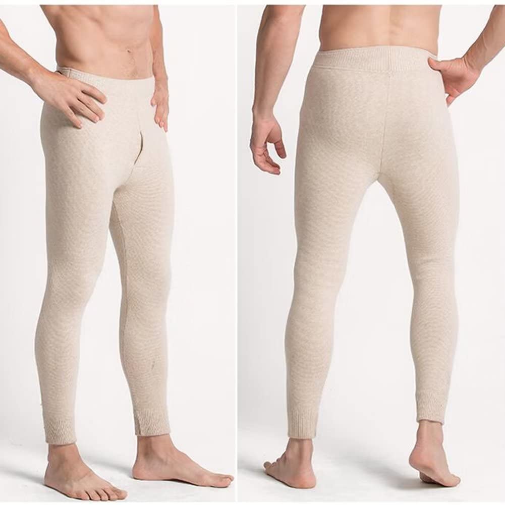 HNVAVQ 100% Cashmere Mens Biancheria Intima Termica Pantaloni di Base Layer Leggings Pantaloni per le Donne, F (donne), L