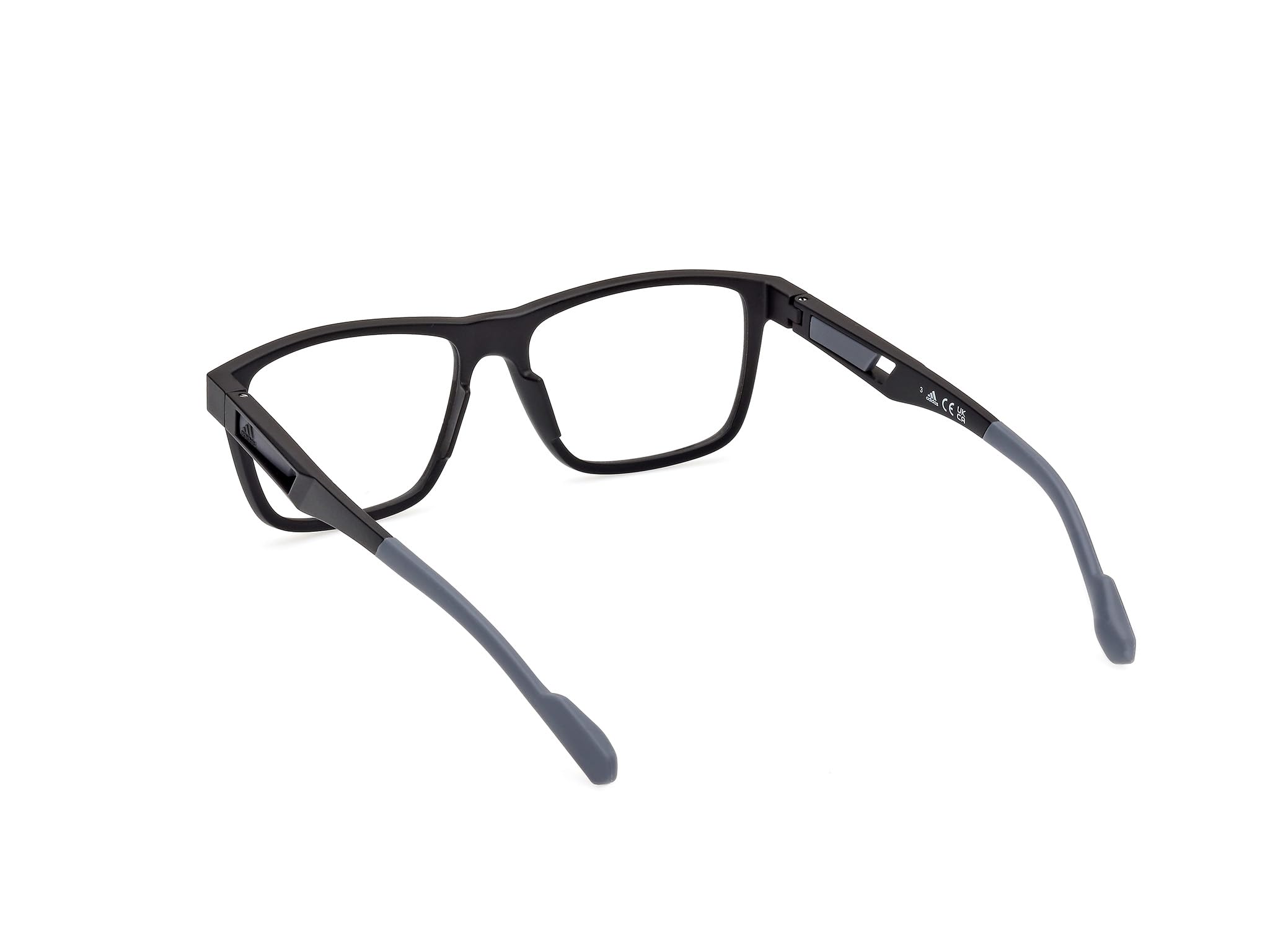 adidas Brille mit Sehstärke für Herren optional mit Sonnenbrillentönung oder Blaulichtfilter, Tropfen, gefertigt aus Kunststoff, Modell: SP5058 (inklusive Brillenetui)