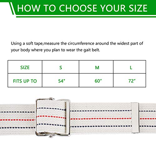 Ypc Gait Belt,Transfer And Standing Assist Aid With Metal Buckle For Seniors,Elderly,Caregiver,Therapist,Occupational And Physical Therapy-60 Lx2 W(Neutral With Stripes) #TOP4