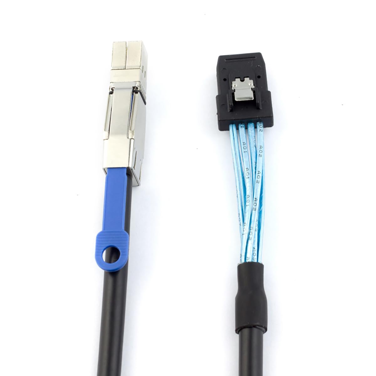 Mini SAS HD SFF-8644 con IC a SFF-8087 Server Stacking Cable - Cavo dati 12Gbps ad alta velocità 28AWG 10 Ohm, nero (1M)