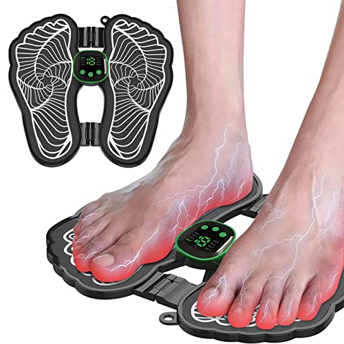 Coussin Masseur De Pieds Électrique - 8 Modes Rechargeable - Sans Fil - 29x27 Cm - Neuf