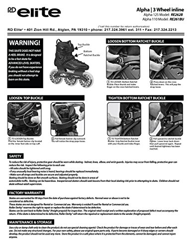 Roller Derby Elite Alpha 125mm 3-Wheel Inline Skate (8)