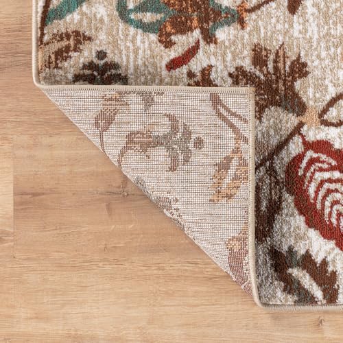 Tapete Beige Multi Rugshop 4' x 6' para Sala o Dormitorio miniatura 6