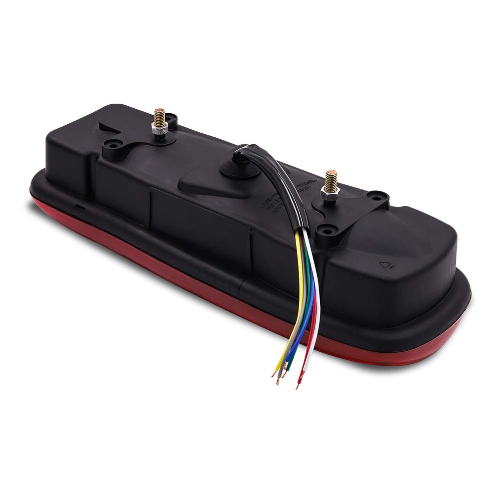 Biqing 2PCS Coperchio Fanale Posteriore Camion,12V 46LED Luci Posteriori Fanali Trailer Lampadine Indicatori di Parcheggio Lampada per luci Posteriori per semirimorchio per Camion