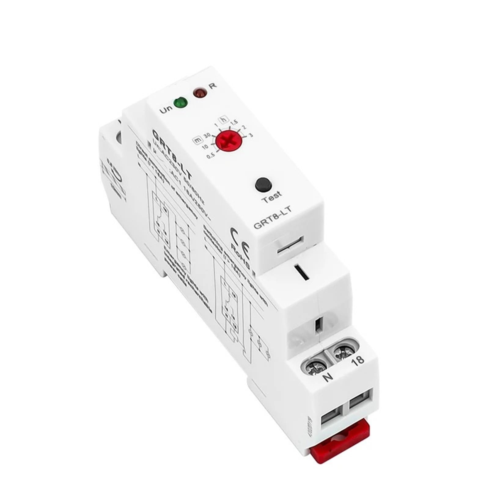 GRT8-LT Testrelais 16 A AC230 V 50/60 Hz, einstellbare Zeitverzögerungseinstellung mit Drehschalter 0,5 Min. – 180