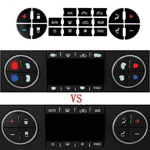 A/C & Radio Dash Button Repair Kit Decal Sticker For Chevy GMC GM Trucks & SUVs 3 thumbnail image