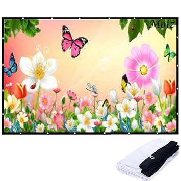 [Upgraded] MOIZ 200 inch Portable Outdoor Projector Screen, 16:9 Folding HD Big Size Movie Screen for Home Theater Office Presentation - (Width 447 cm x 257 cm Height)