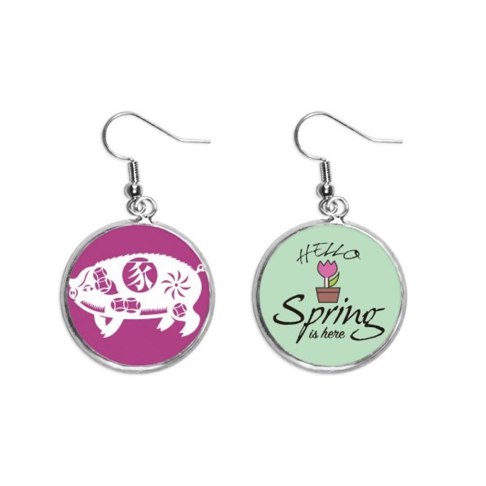 Boucles d'oreilles saison printemps porc pour rompre la monotonie - 5
