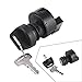 Ignition Key Switch Push Button Starter 4 Position Manual Black Heavy-Duty Universal Fit for Polaris Worker 500 2003-2007 4-Pin ATV Scooter