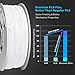 DURAMIC 3D PLA+ Filament 1.75mm 1Kg White, PLA Plus 3D Printer Filament 1Kg Spool(2.2lbs) PLA Pro Tougher and Stronger, Dimensional Accuracy Probability +/- 0.02mm