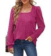 WIHOLL Women's Jumpers Long Sleeve Tops Women Lightweight V Neck Tunic - View #4