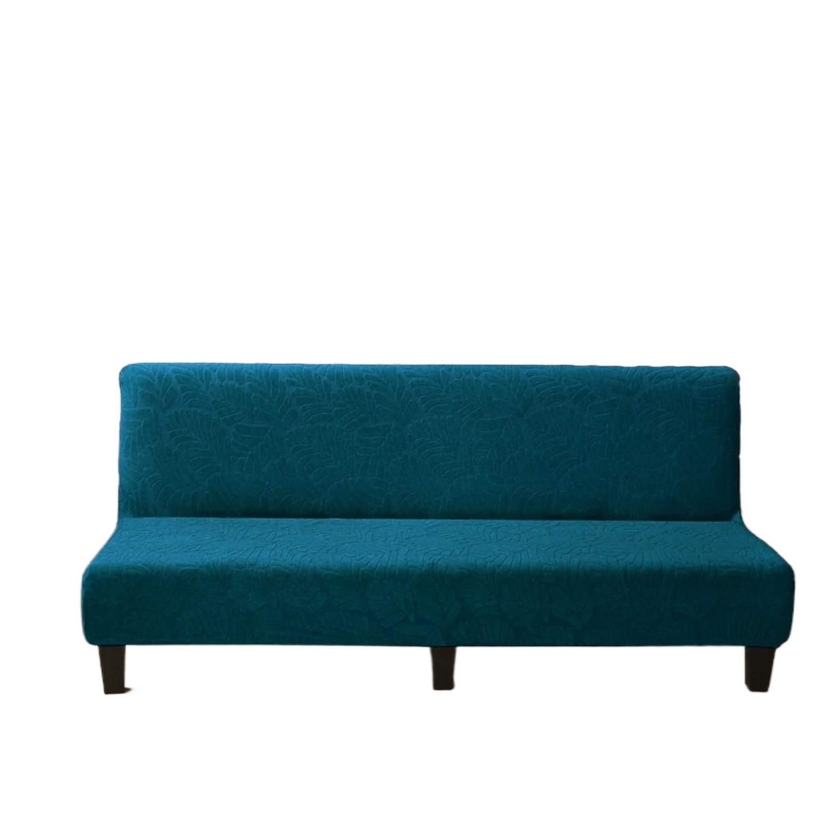 GCYEIDMA Armless Sofa Slipcover Waterproof Sofa Bed Cover For Living Room Folding Armless Couch Stretch Thick Covers Armchair Protector(Peacock blue,M)