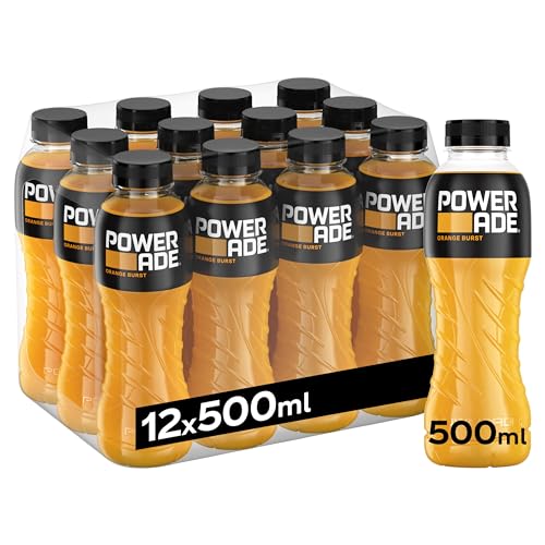 Powerade Golden Mango, Bebida Isotonica Refrescante - Pack de 12 Botellas de 500ml