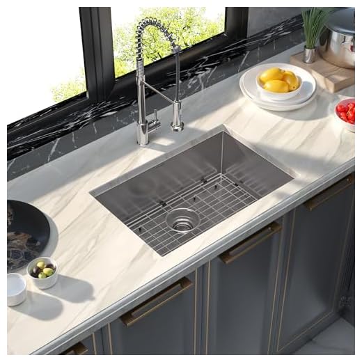 MENSARJOR Undermount Sink， 27" x 18" Single Bowl Kitchen Sink Undermount Stainless Steel Kitchen Sink, Bar or Prep Kitchen sink