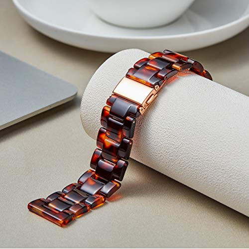 Resin Watch Bands Replacement Watch Straps For Men Women 14 Colors Quick Release Lightweight Wrist Bands In 3 Sizes 18/20/22Mm Fashion Skin-Friendly Watch Bracelets Smartwatch Band (Amber, 18Mm) #TOP2