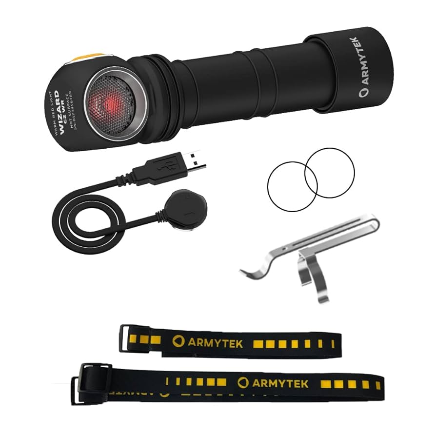 Armytek Wizard C2 WRヘッドランプ 懐中電灯 フラッシュライト Amazon.com: Armytek New Wizard C2 WR White-Red 1100 lm LED