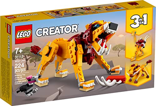 Image of LEGO 31112 Creator 3 in 1 Wild Lion, Ostrich, Warthog, Animal Figurines Toy for Children from 7 Years