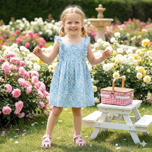 Image of Otter MOMO Girls Open Toe Princess Flat Sandals with Comfort Sole Summer Sandals