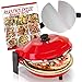 SPICE - Forno Pizza CALIENTE con pietra refrattaria 32 cm 400 gradi Resistenza circolare + 2 Palette Acciaio Inox + Ricettario Rustici Pizze Focacce