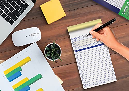 better office products large sales order books 6 pack 2-part carbonless whitecanary yellow 5-716 x 8-716 inches 50 sets per book 300 total sets 6 books